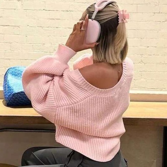 Pink Women's Sweater - Picture 3 of 4